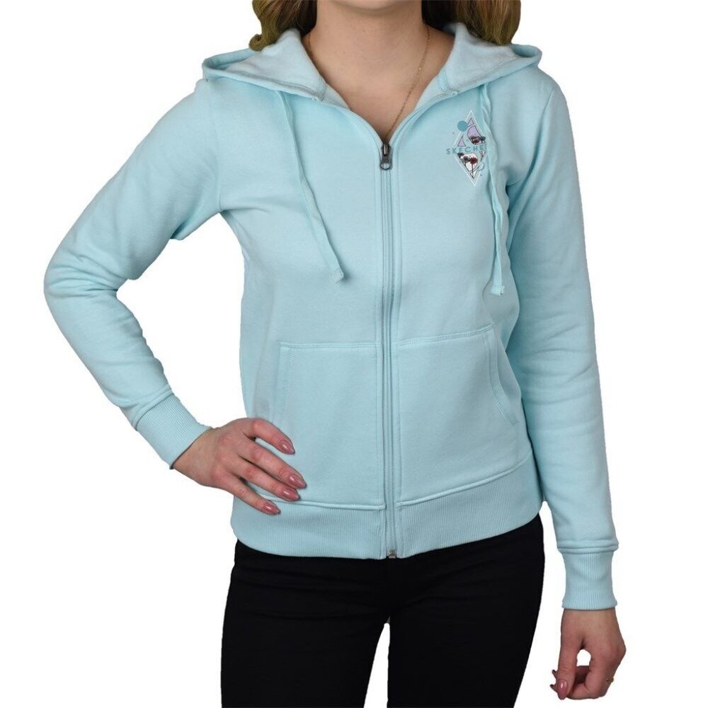 Skechers Hoodie Women's Size Medium Deco Diamond Full Zip Aqua Sweatshirt